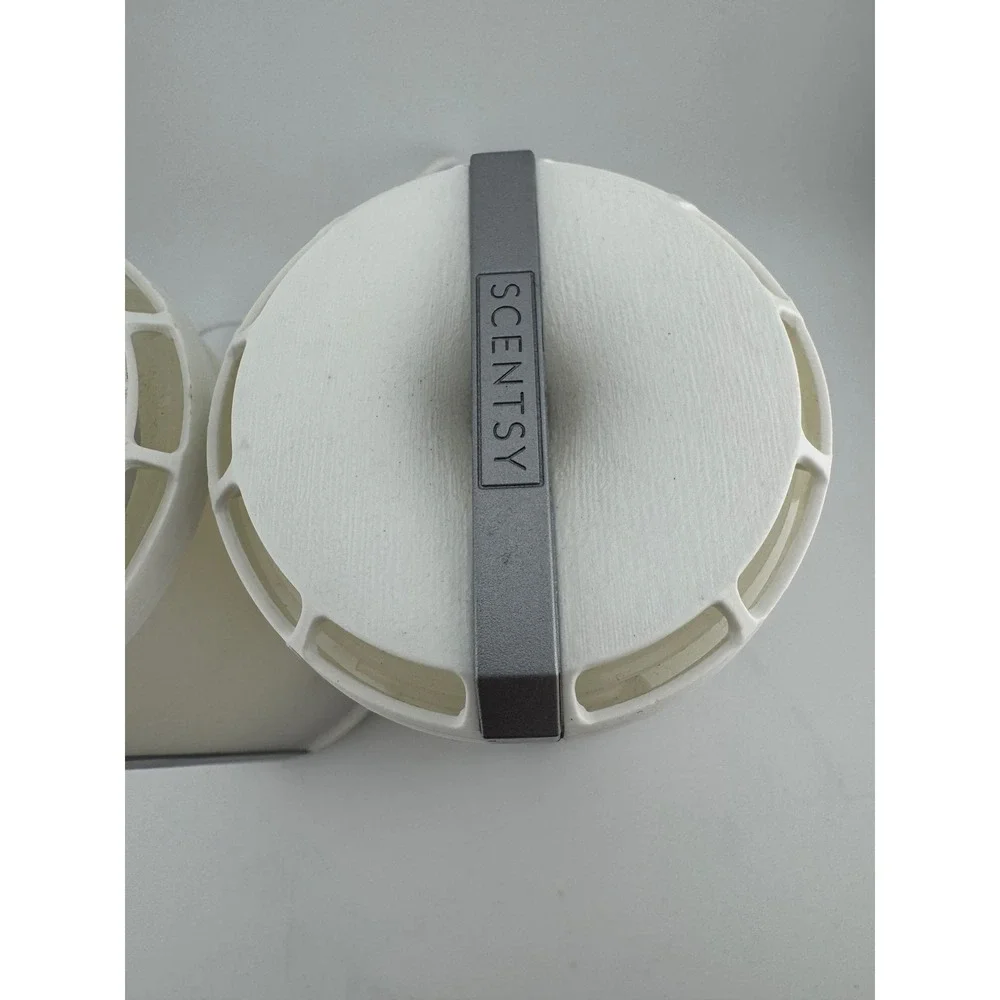 Scentsy Wall Fan Diffuser Set of 2 White Grey Excellent USB Powered 42951 43739